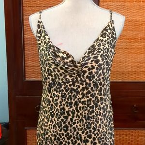 By Anthropologie Slip Dress animal print